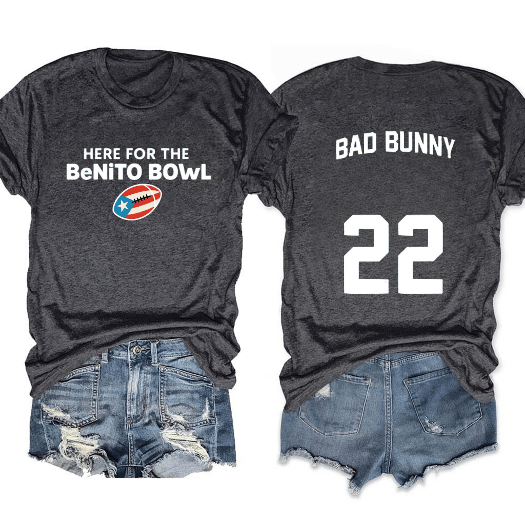 Bad Bunny X Benito Bowl Merch T-Shirt Here For The Benito Bowl Shirt Best Baseball Fans Apparel