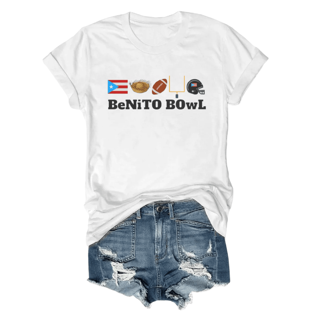 Bad Bunny X Benito Bowl Merch T-Shirt I'm Here For The Benito Bowl Shirt Awesome Baseball Gifts