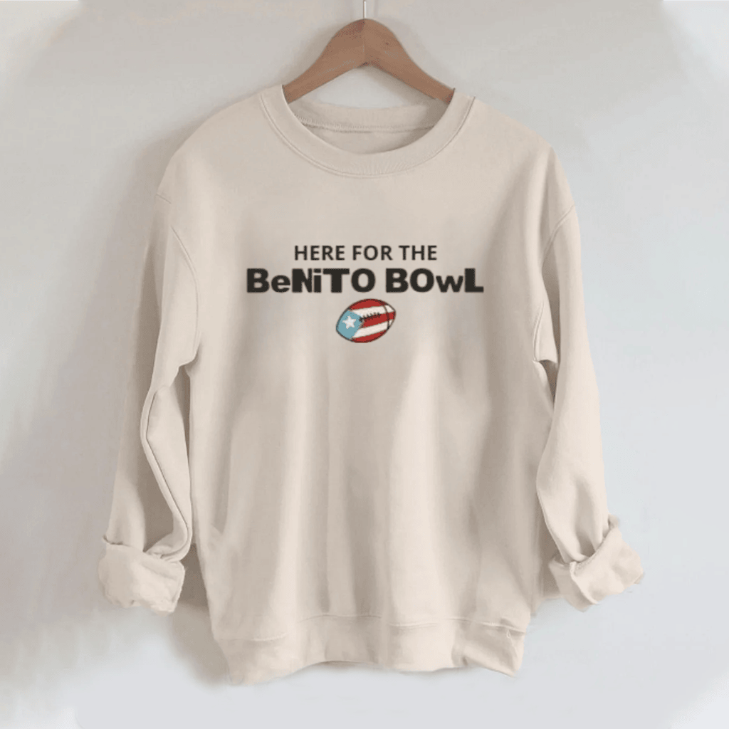 Bad Bunny X Benito Bowl Tour Merch Sweatshirt Here For The Benito Bowl Shirt Bad Bunny Apparel