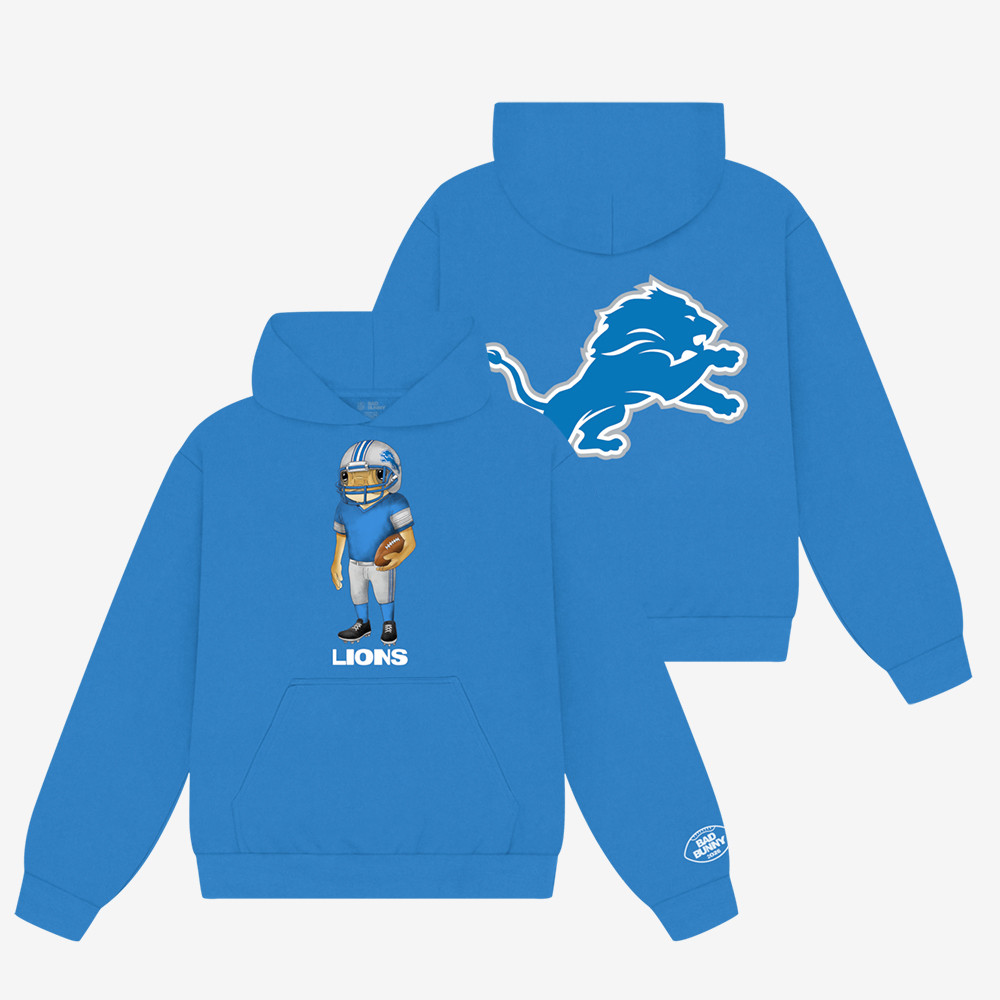 Bad Bunny x Detroit Lions Hoodie Bad Bunny Benito Bowl Apparel Football Merch
