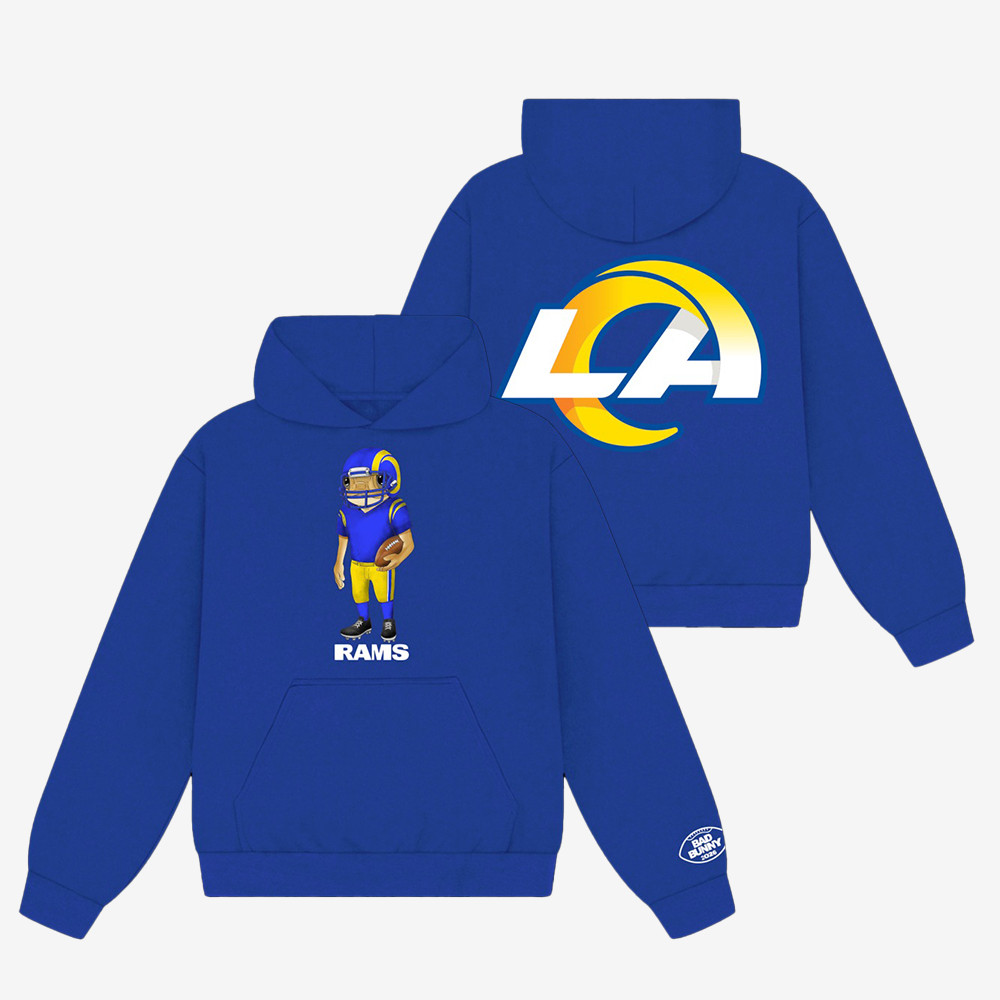 Bad Bunny x Los Angeles Rams Hoodie Bad Bunny Super Bowl Halftime Show Apparel Gift For Him