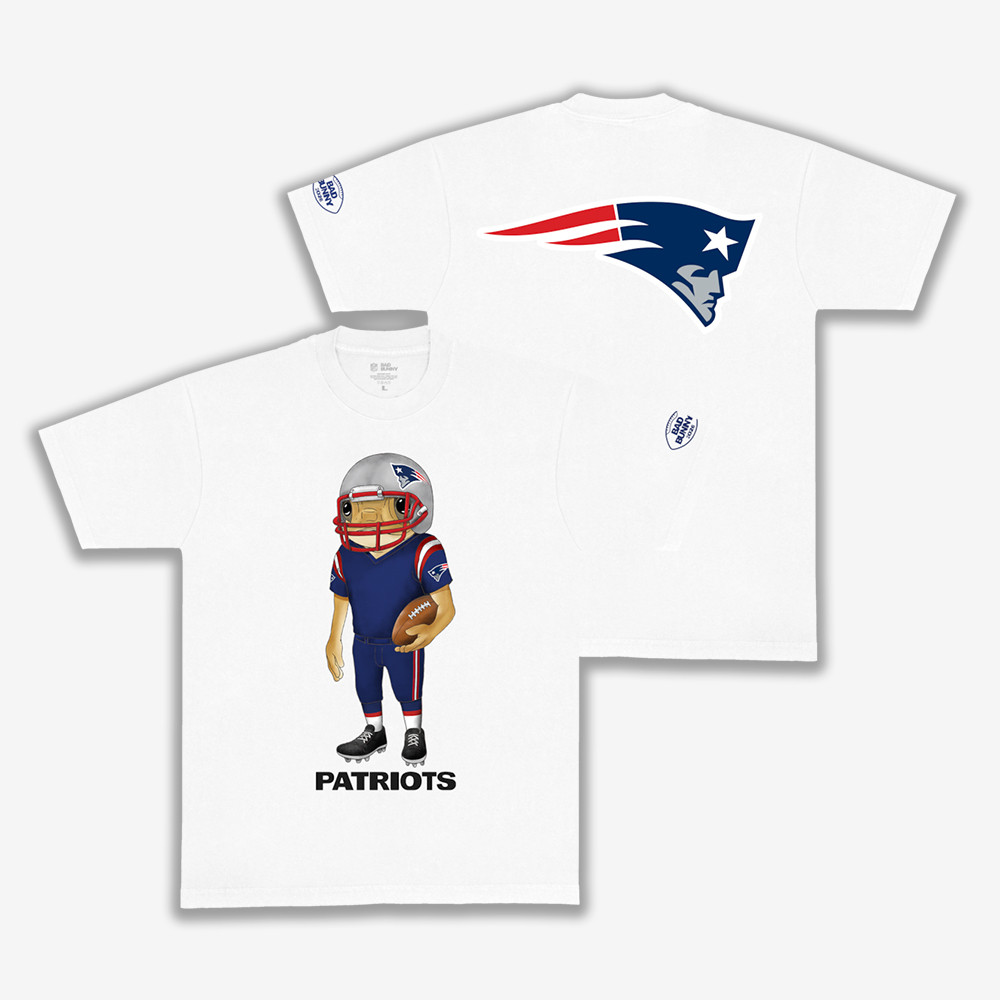 Bad Bunny x New England Patriots T-Shirt Bad Bunny Super Bowl Halftime Show Clothes Gift For Fans