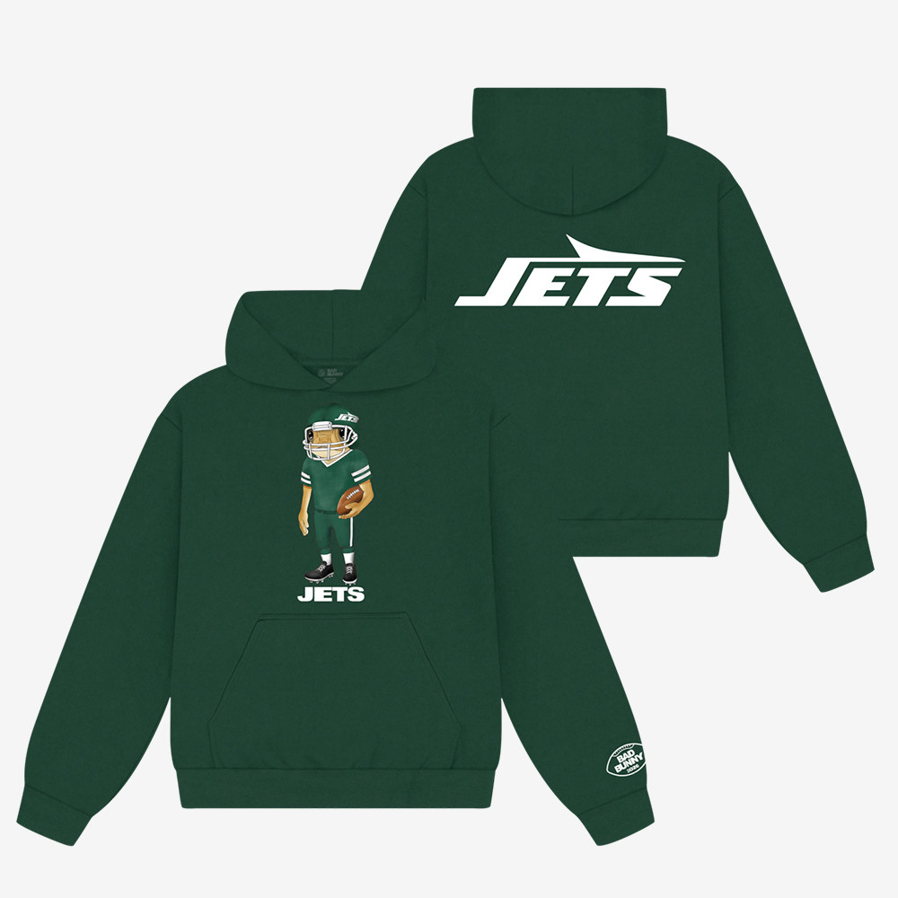 Bad Bunny x New York Jets Concho Hoodie Bad Bunny Super Bowl Halftime Show Merchandise