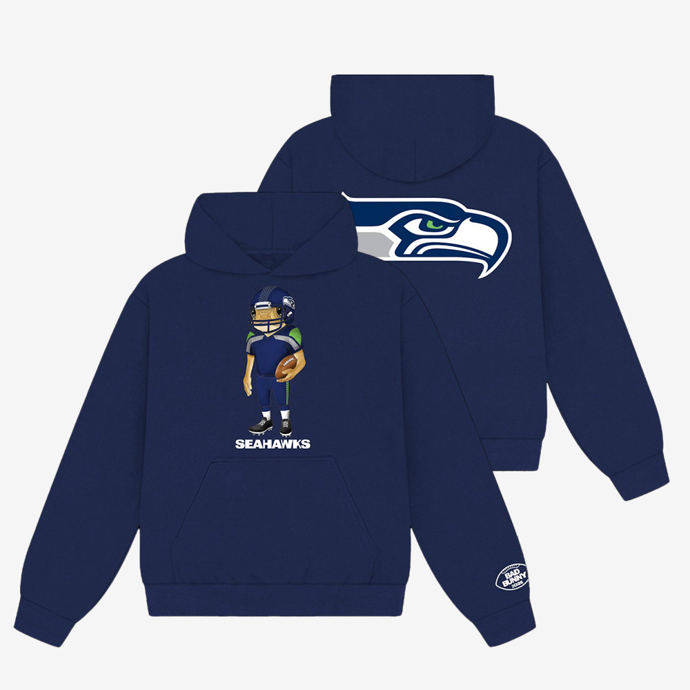 Bad Bunny x Seattle Seahawks Concho Hoodie Bad Bunny Super Bowl 2026 Hoodie Football Gear