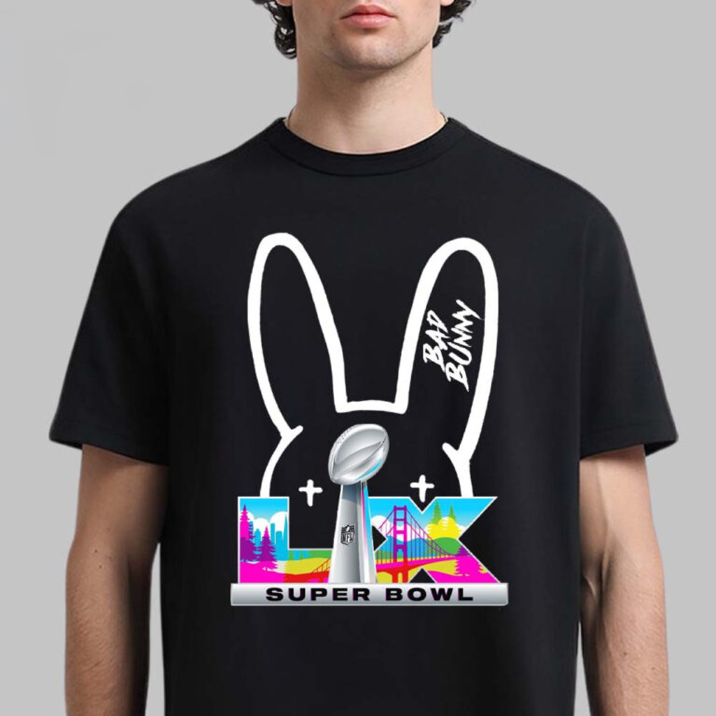 Bad Bunny X Super Bowl LIX Collab Logo T-Shirt Fan Merch Gifts For Son Bad Bunny X Super Bowl LIX Collab Logo T-Shirt Fan Merch Gifts For Son