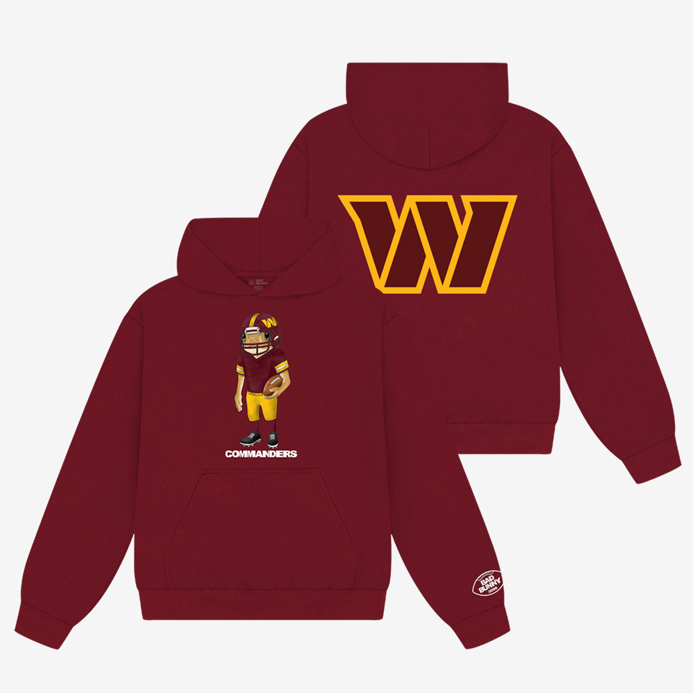 Bad Bunny x Washington Commanders Hoodie Bad Bunny Super Bowl Halftime Show Hoodie Football Gear