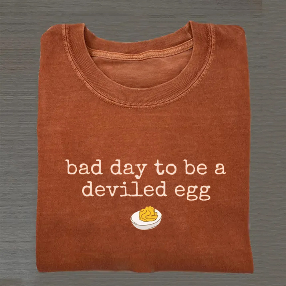 Bad Day To Be Devilled Egg T-Shirt Funny Christian Shirt Unique Gift For Her