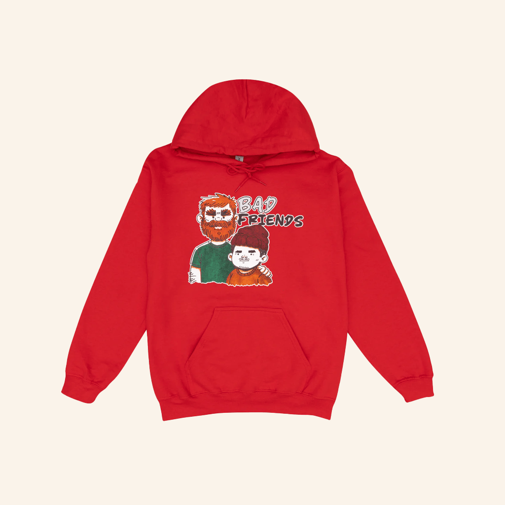 Bad Friends Merch Bad Friends Red Hoodie Gifts For Besties