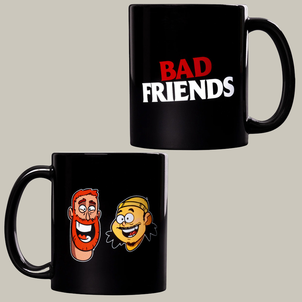 Bad Friends Merch Cup Cartoon Pattern Bad Friends Podcast Cup Funny Gifts For Him