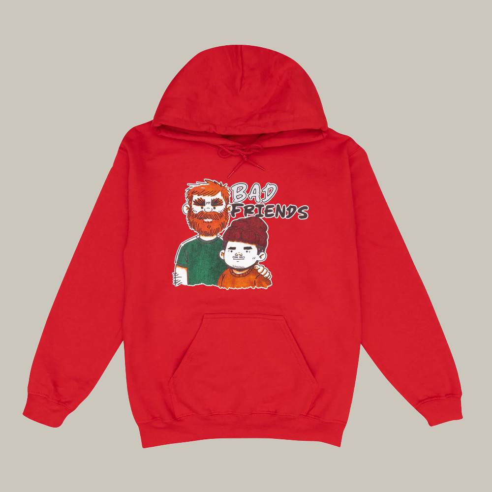 Bad Friends Merch Hoodie Bobby Lee And Andrew Santino Art Celebrity Apparel Bad Friends Gifts