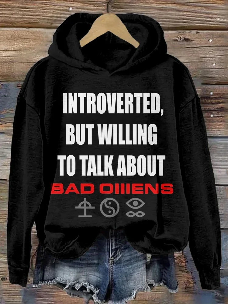 Bad Omens Hoodie Introverted But Willing To Talk About Bad Omens Merchandise Gifts For Rock Fan Bad Omens Hoodie Introverted But Willing To Talk About Bad Omens Merchandise Gifts For Rock Fan
