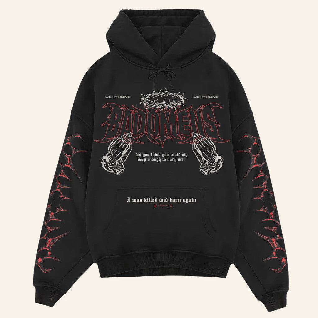 Bad Omens Merch Bad Omens Dethrone Hoodie Gifts For Husband Bad Omens Merch Bad Omens Dethrone Hoodie Gifts For Husband