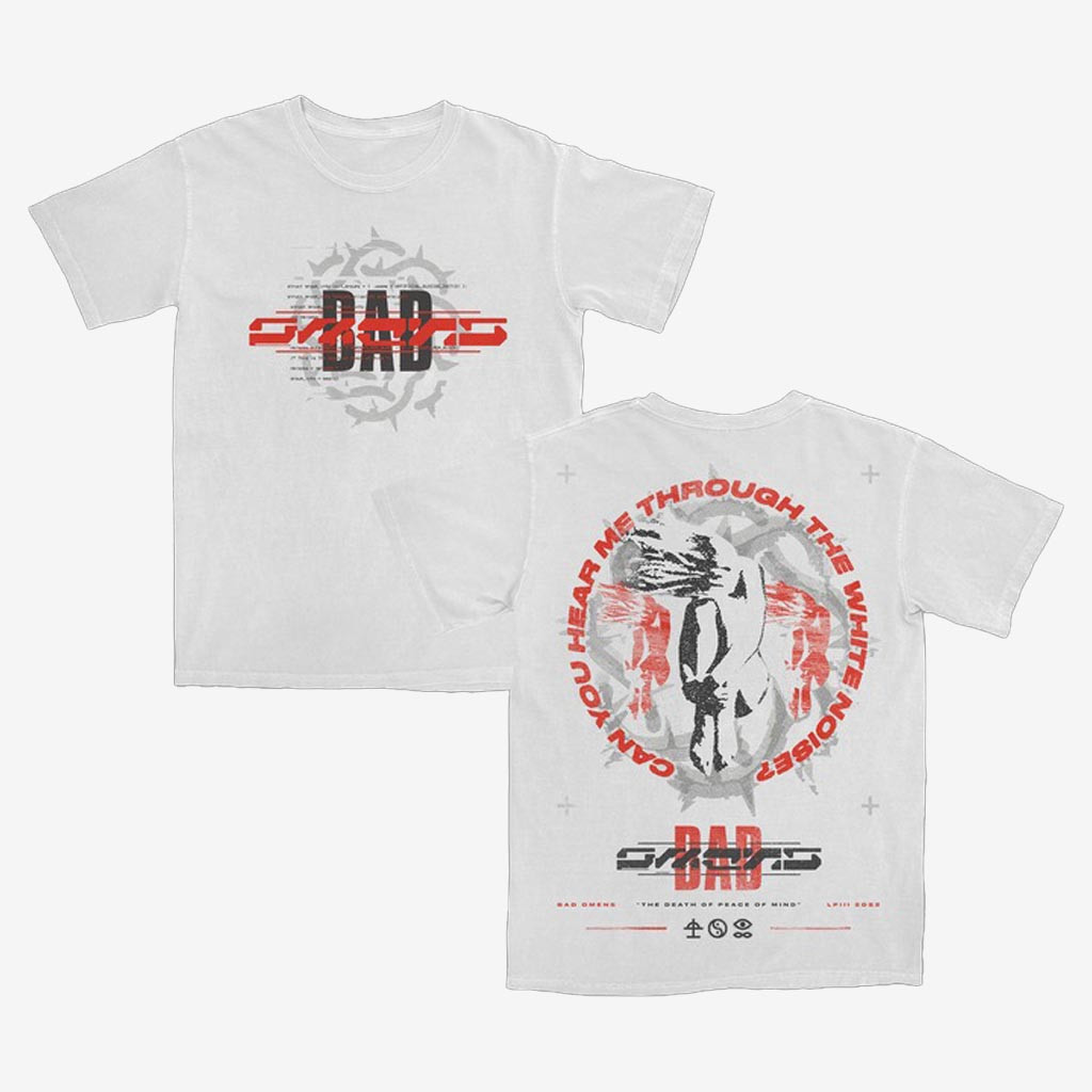 Bad Omens Merch White Noise T-Shirt Music Band Tee Best Gifts For Bad Omens Lovers