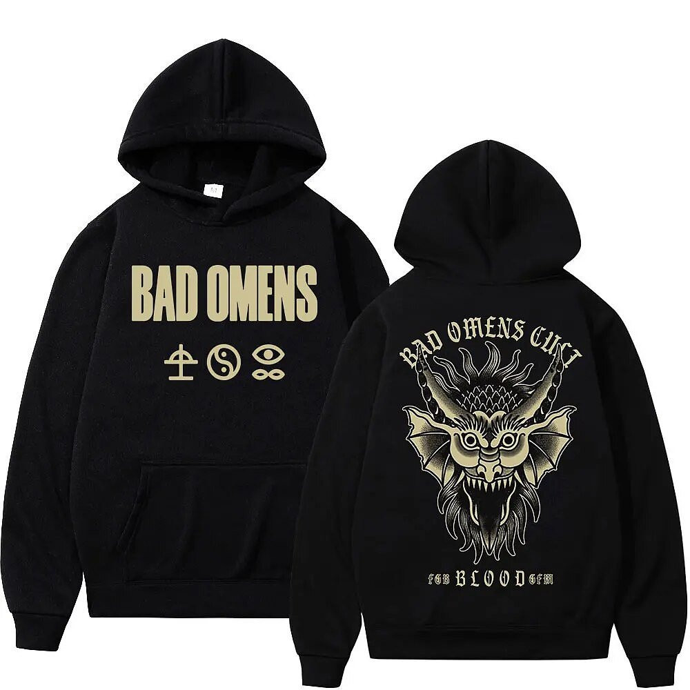 Bad Omens Rock Band Blood Black Graphic Hoodie Perfect Gift For Rock Lovers