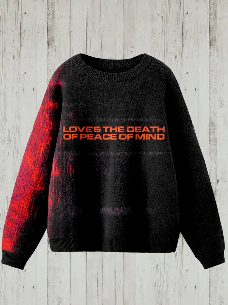 Bad Omens Sweater Rock Band Moth And Moon Sweater For Rock Fans Love's The Death Of Peace Bad Omens Sweater Rock Band Moth And Moon Sweater For Rock Fans Love's The Death Of Peace