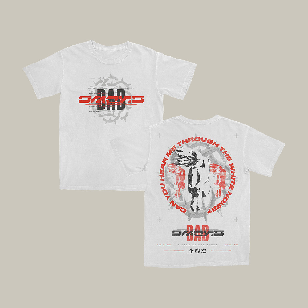 Bad Omens White Noise T-Shirt The Death Of Peace Of Mind Shirt Bad Omens Band Gift