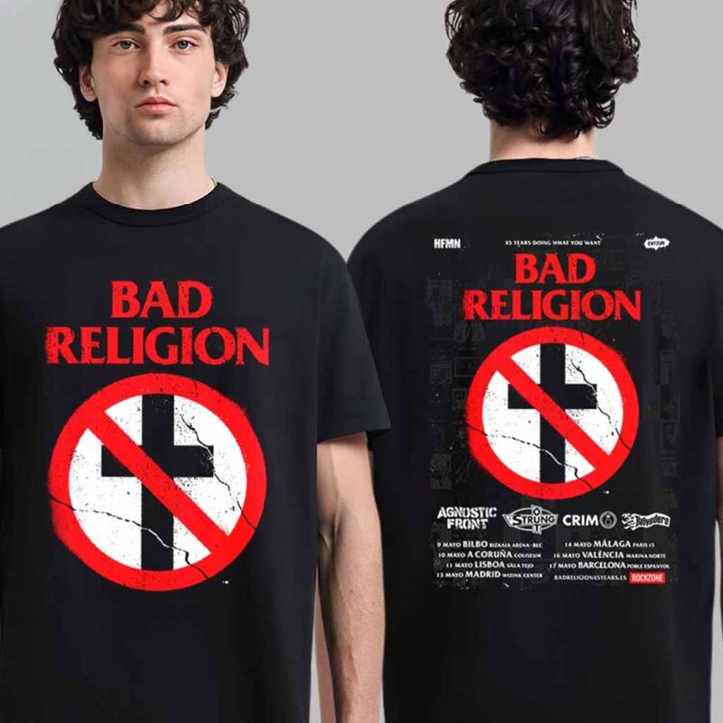 Bad Religion 45 Years Doing What You Want Tour 2025 Tour Dates List T-Shirt Gifts For Rock Band Fans Bad Religion 45 Years Doing What You Want Tour 2025 Tour Dates List T-Shirt Gifts For Rock Band Fans