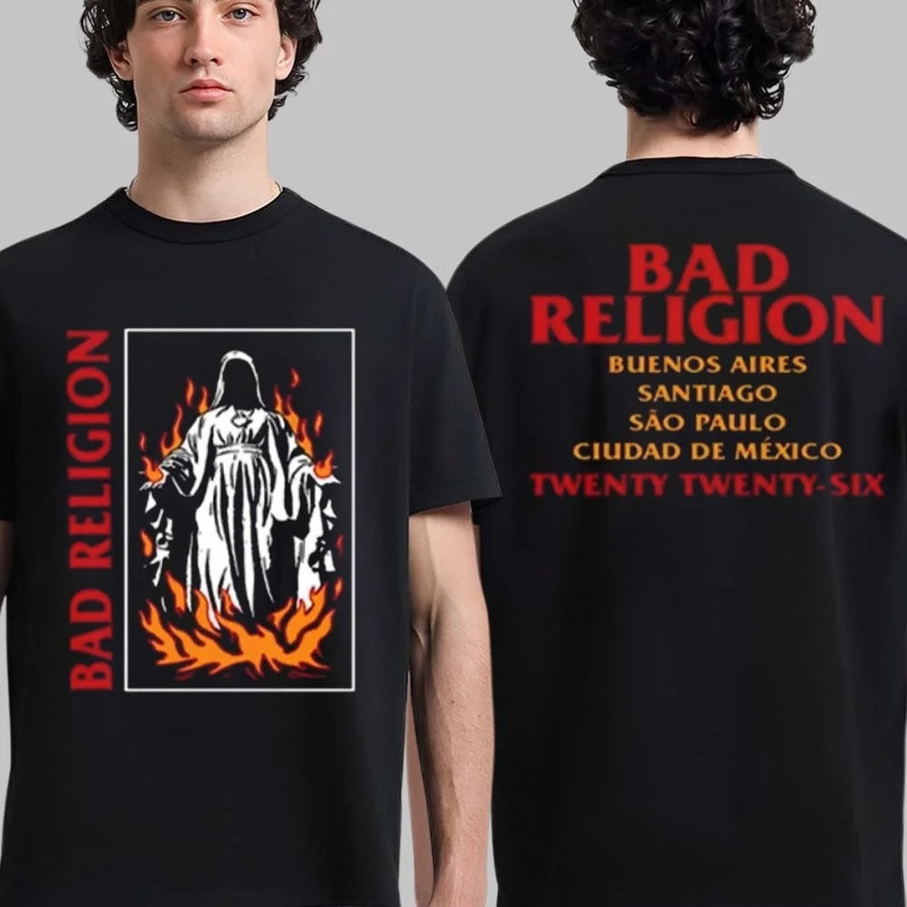 Bad Religion Latin America 2026 Tour Merch Burn T-Shirt Bad Religion Lover Gift For Him