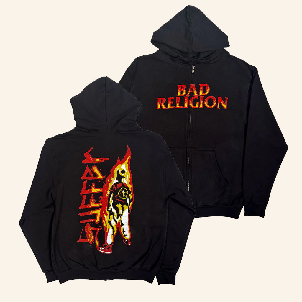Bad Religion Merch Bad Religion Bootleg Suffer Zip Hoodie Gifts For Rock Fans