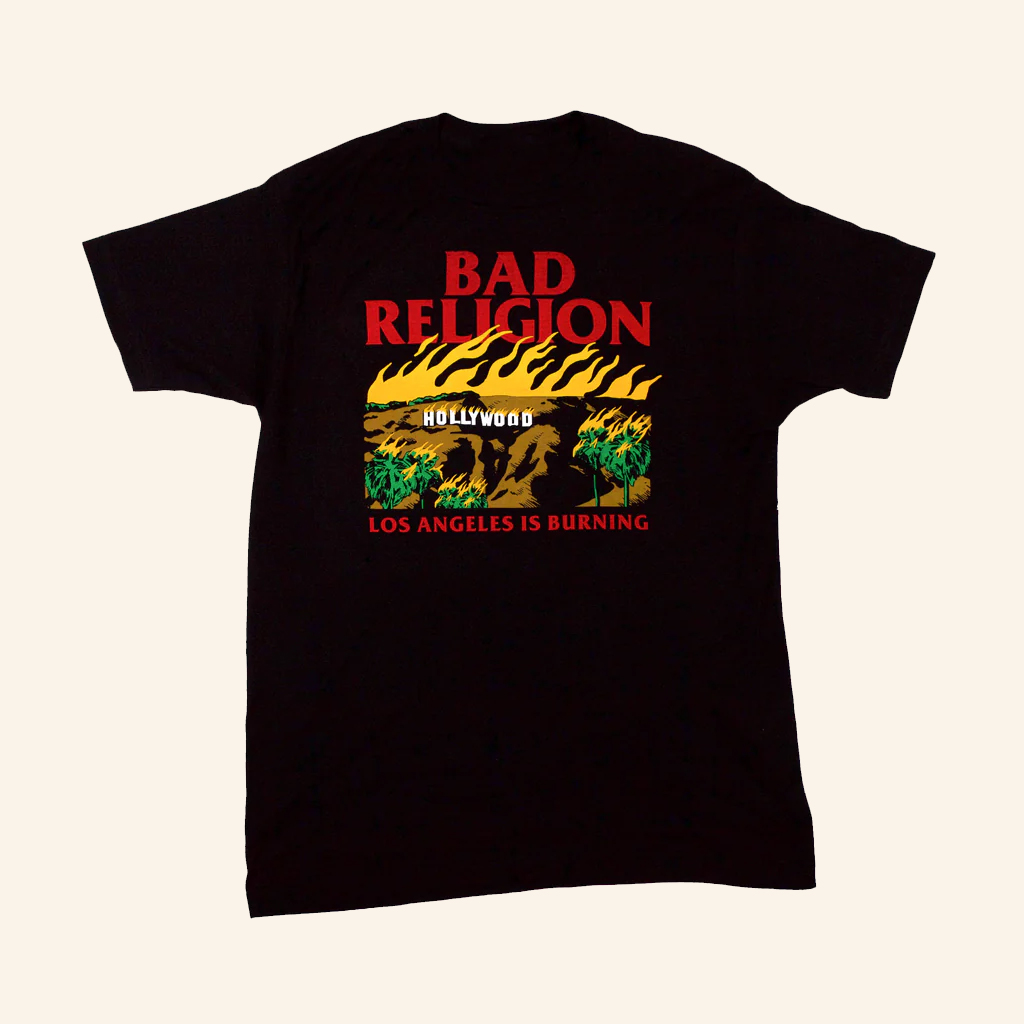 Bad Religion Merch Bad Religion Los Angeles Is Burning T-Shirt Gift Ideas For Rock Fans Bad Religion Merch Bad Religion Los Angeles Is Burning T-Shirt Gift Ideas For Rock Fans