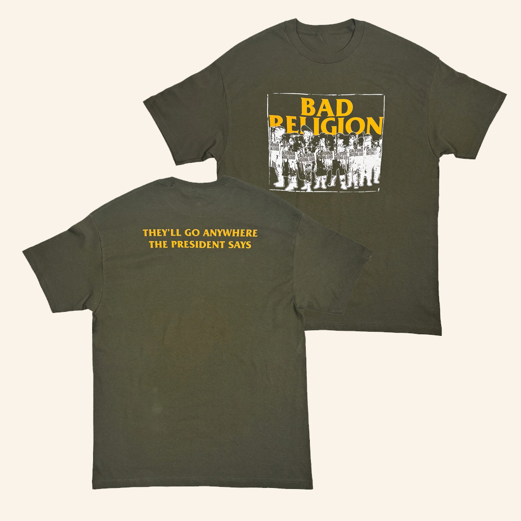 Bad Religion Merch Bad Religion President Says 25 T-Shirt Gifts For Brother