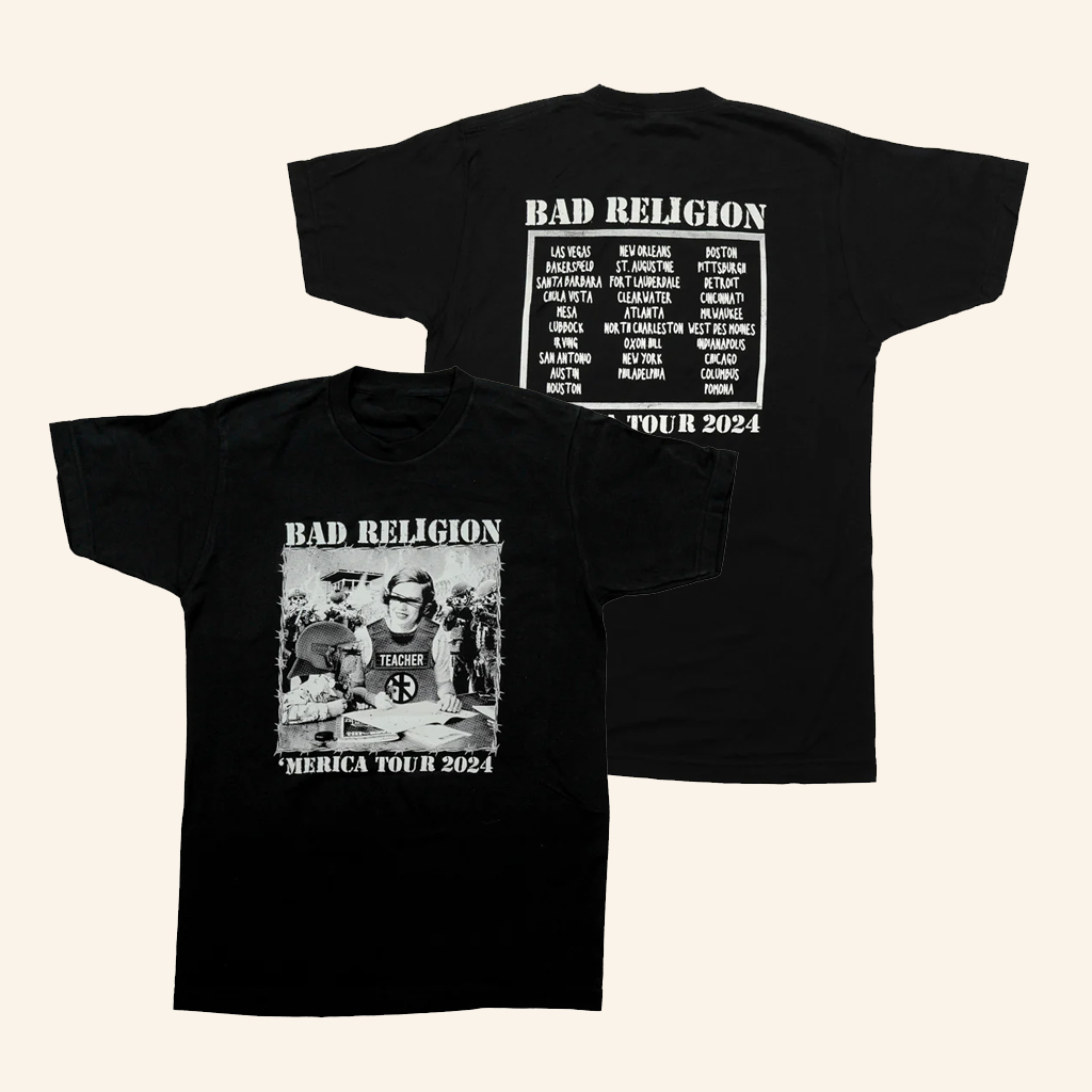 Bad Religion Merch Bad Religion Teaching in USA Tour T-Shirt Gifts For Rock Lovers