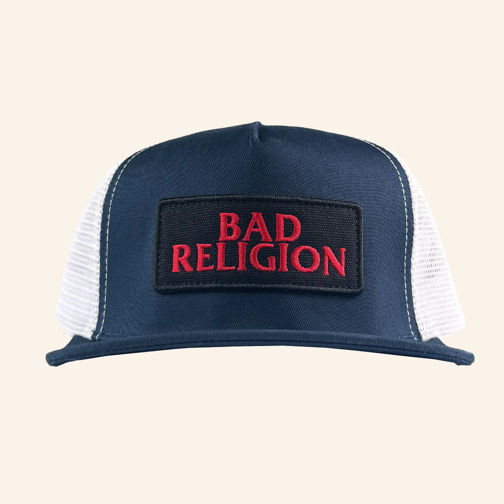 Bad Religion Merch Embroidered Bad Religion Text Trucker Snapback Hat Gifts For Dad Bad Religion Merch Embroidered Bad Religion Text Trucker Snapback Hat Gifts For Dad