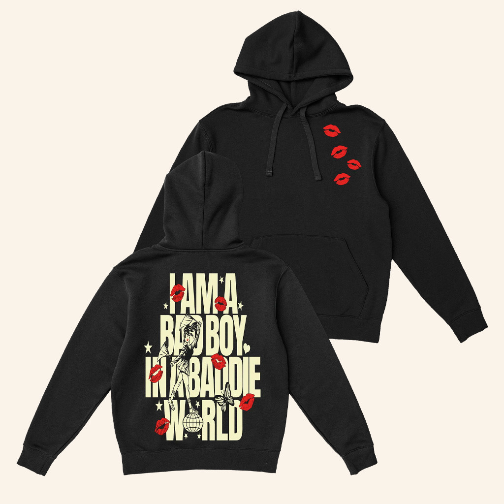 Baddies Lounge Merch Anna Hoodie I Am A Bad Boy Black Hoodie Gifts For Sister