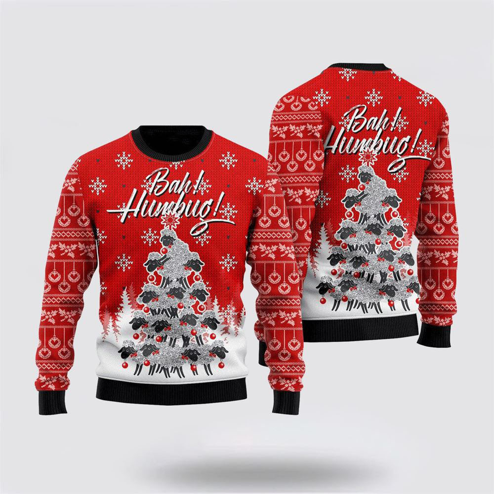 Bah Humbug Sheep Xmas Ugly Christmas Sweater Funny Christmas Sweater Christmas Gifts For Husband