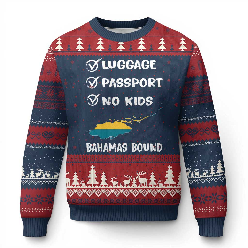 Bahamas Bound Vacation Ugly Christmas Sweater Funny Tropical Travel Sweater Bahamas Gifts