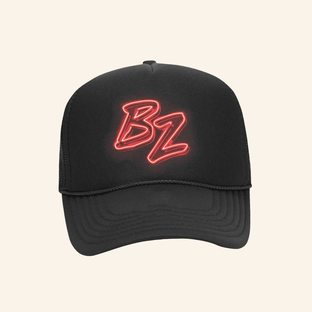 Bailey Zimmerman Merch Neon Bz Logo Black Trucker Hat Gifts For Him Bailey Zimmerman Merch Neon Bz Logo Black Trucker Hat Gifts For Him