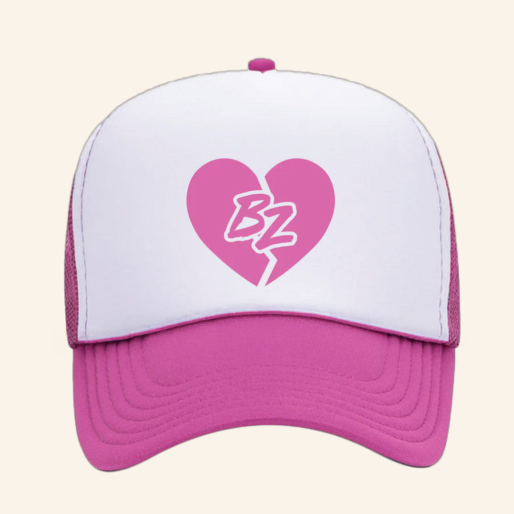 Bailey Zimmerman Merch Tour 2025 BZ Broken Heart Pink White Hat Gift Ideas For Her Bailey Zimmerman Merch Tour 2025 BZ Broken Heart Pink White Hat Gift Ideas For Her