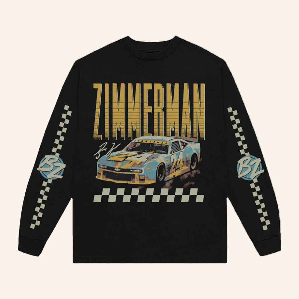 Bailey Zimmerman Merch Tour 2025 Race Car Black Long Sleeve T-Shirt Gifts For Dad Bailey Zimmerman Merch Tour 2025 Race Car Black Long Sleeve T-Shirt Gifts For Dad