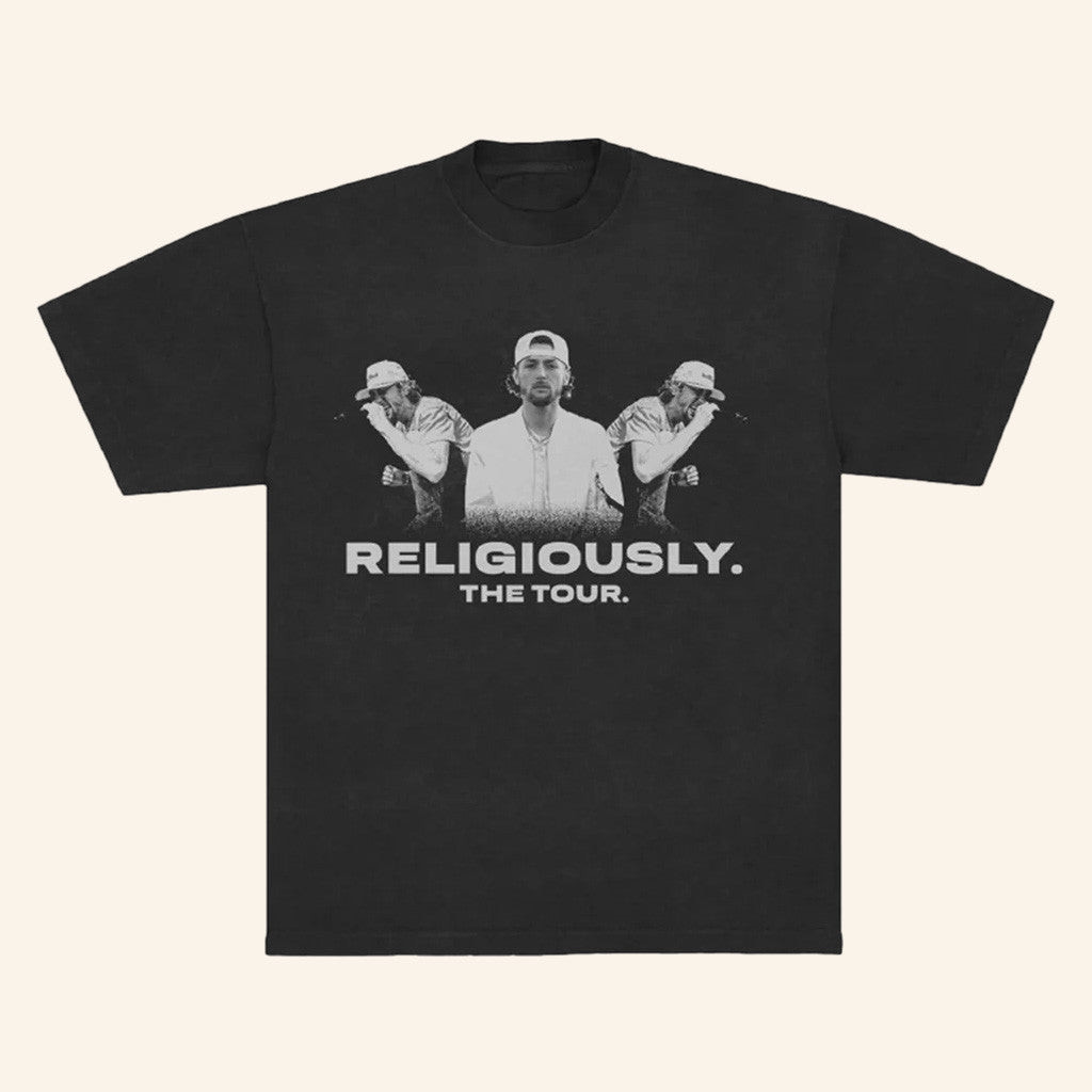 Bailey Zimmerman Merch Tour 2025 Religiously Tour Black T-Shirt Gifts For Fans Bailey Zimmerman Merch Tour 2025 Religiously Tour Black T-Shirt Gifts For Fans