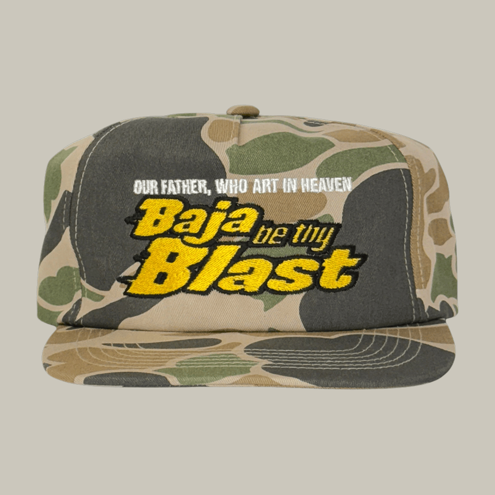 Baja Be Thy Blast Camo Hat Mountain Dew Baja Blast Parody Cap Funny Gift Ideas