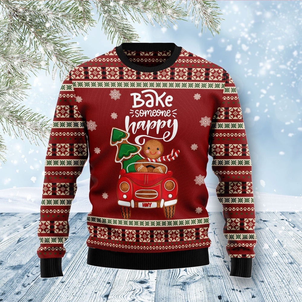 Bake Someone Happy Ugly Christmas Sweater Christmas Gift