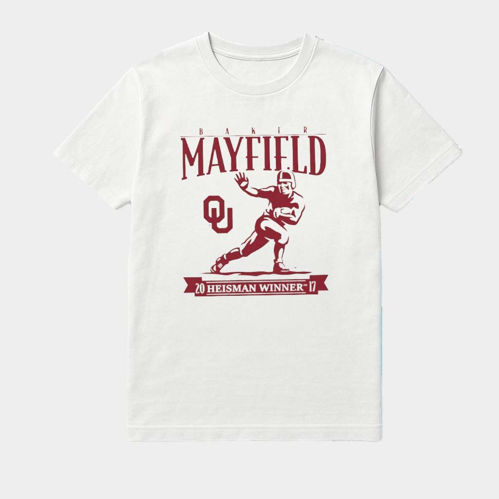 Baker Mayfield Oklahoma Football Heisman Winner Trophy Shirt Gift Ideas For Football Lovers Baker Mayfield Oklahoma Football Heisman Winner Trophy Shirt Gift Ideas For Football Lovers