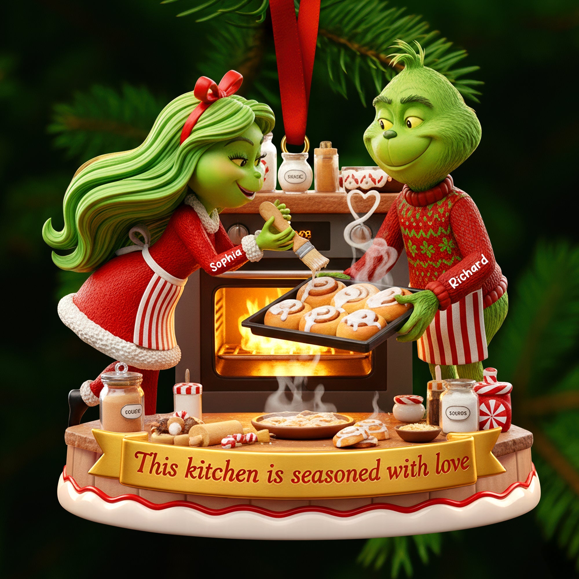 Baking Couple Christmas Ornament Ã¯Â¿Â½ Personalized Gifts For Couple - Christmas Ornament Gift Idea