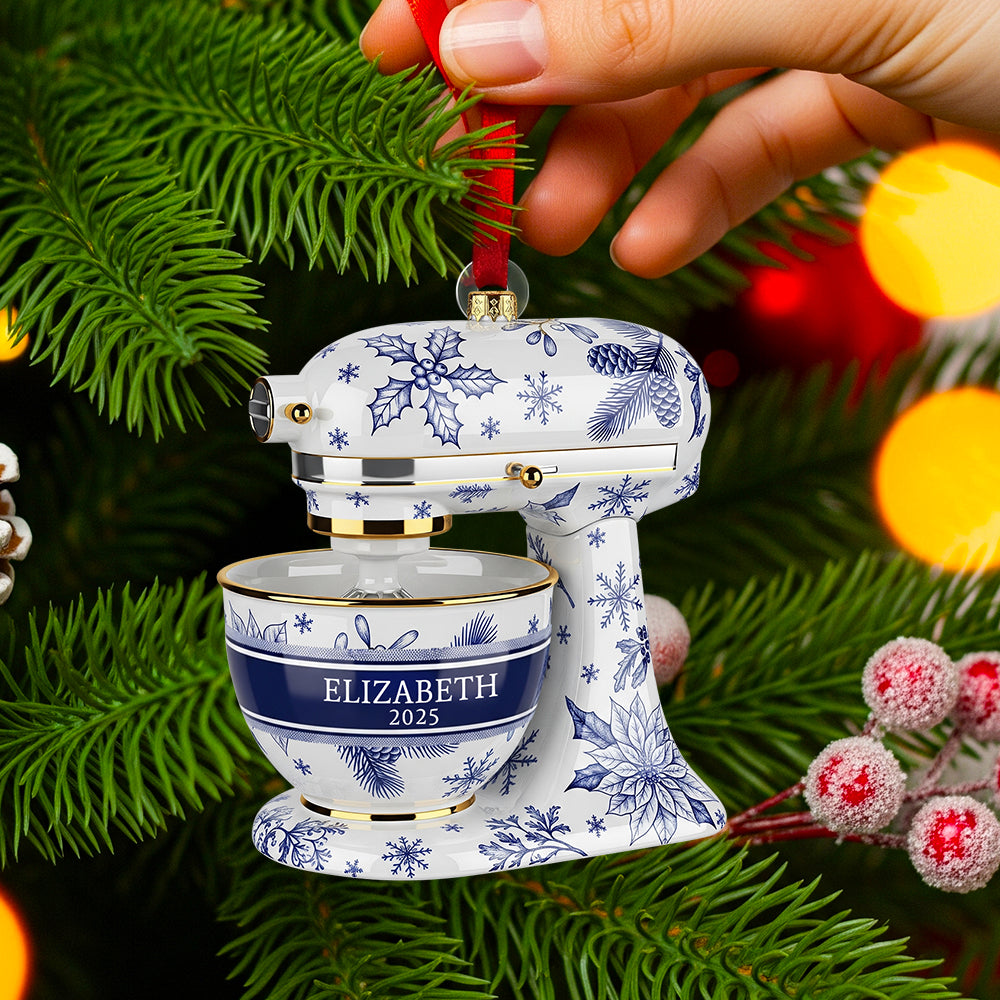 Baking Mixer Christmas Ornament Personalized Gifts For Bakers - Festive Holiday Keepsake Gift Baking Mixer Christmas Ornament Personalized Gifts For Bakers - Festive Holiday Keepsake Gift