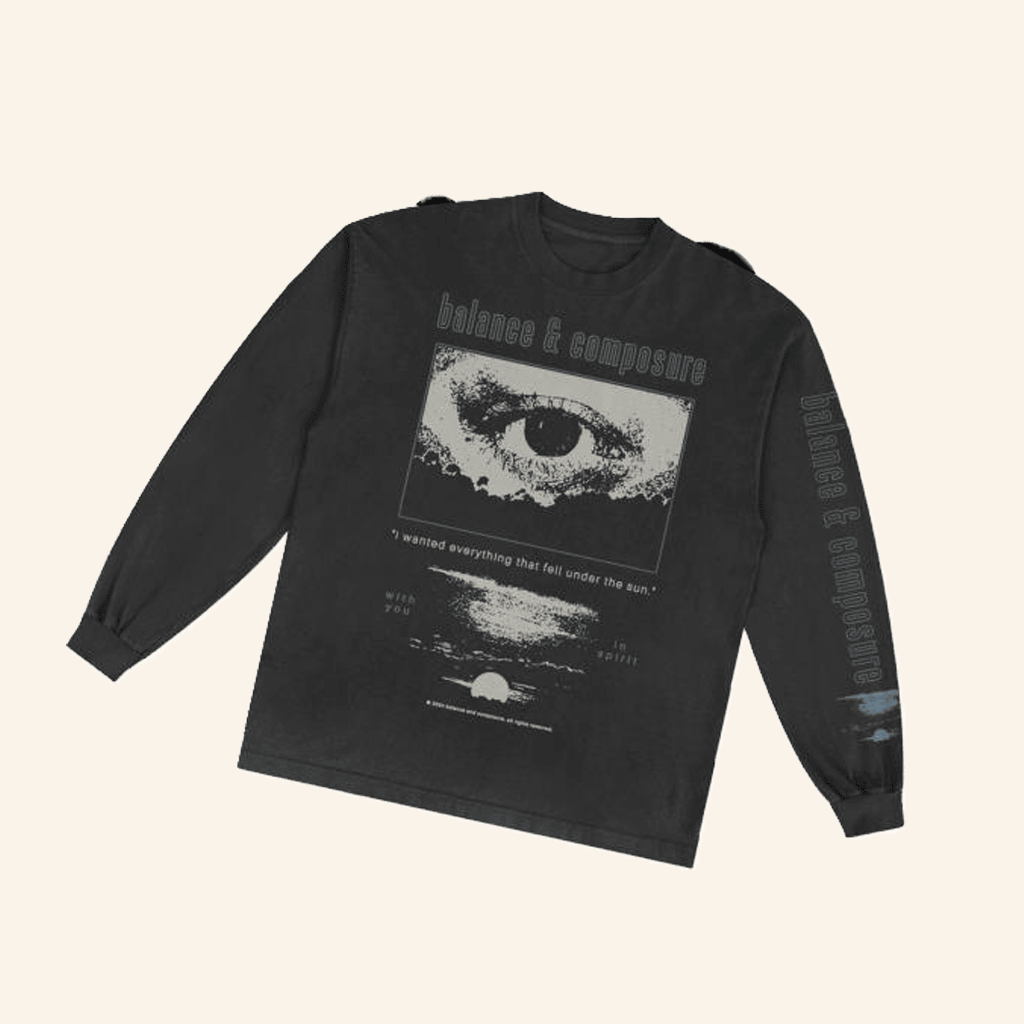 Balance And Comp Band Merch Eye Black Long Sleeve T-Shirt For Fans Balance And Comp Band Merch Eye Black Long Sleeve T-Shirt For Fans