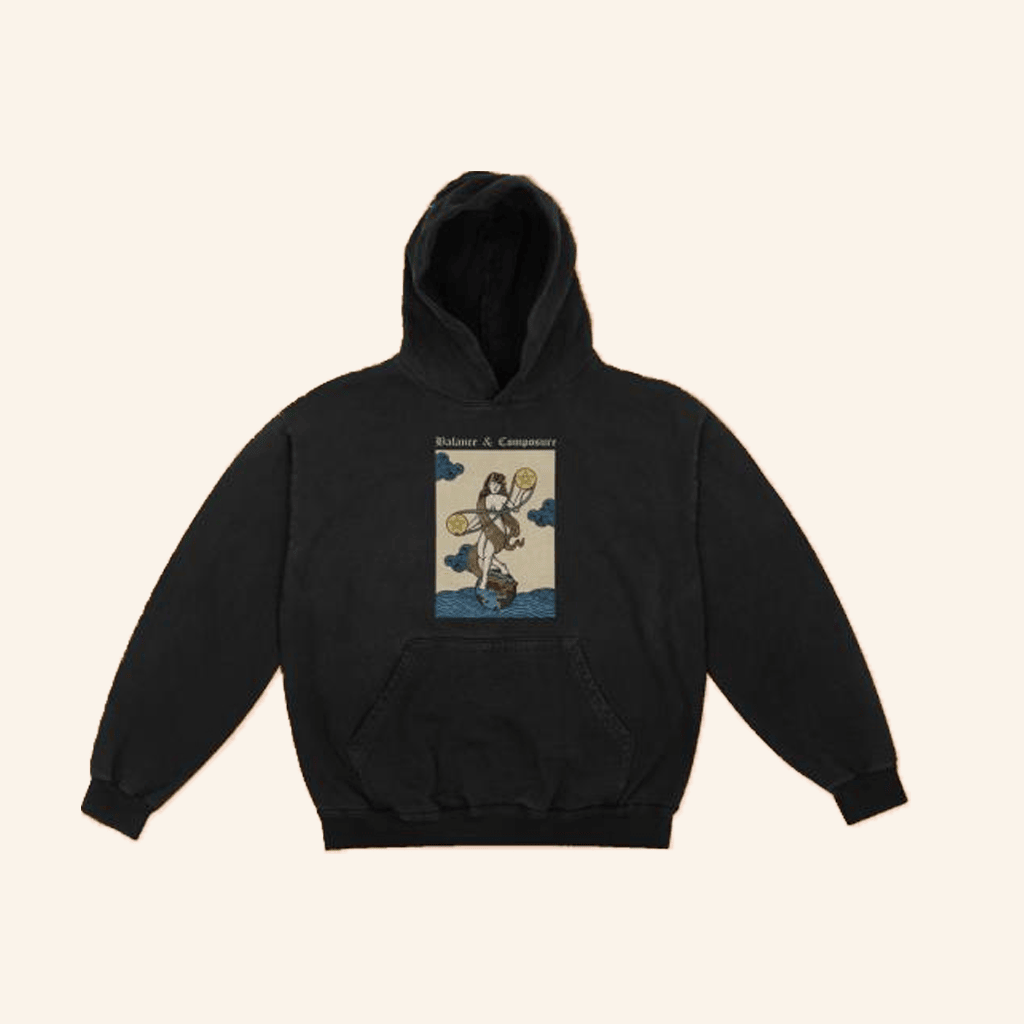 Balance And Comp Band Merch Tarot Card Black Hoodie Gifts For Him Balance And Comp Band Merch Tarot Card Black Hoodie Gifts For Him