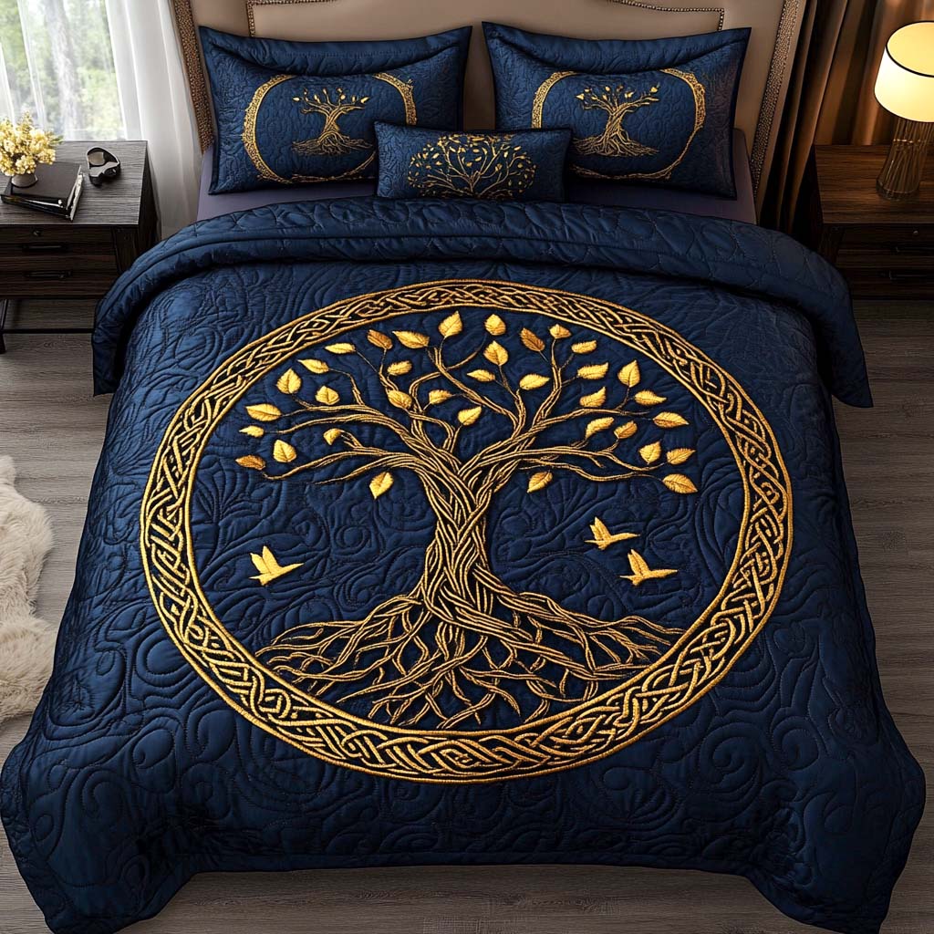 Balance Bloom Quilted Bedding Set Bedspread Set Tree Of Life Gifts For Mom