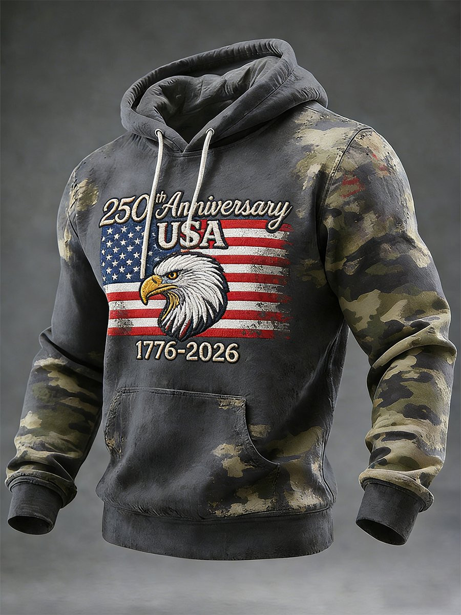 Bald Eagle 250 Year Anniversary United States Of America Hoodie 250 Years Of America Camo Hoodie