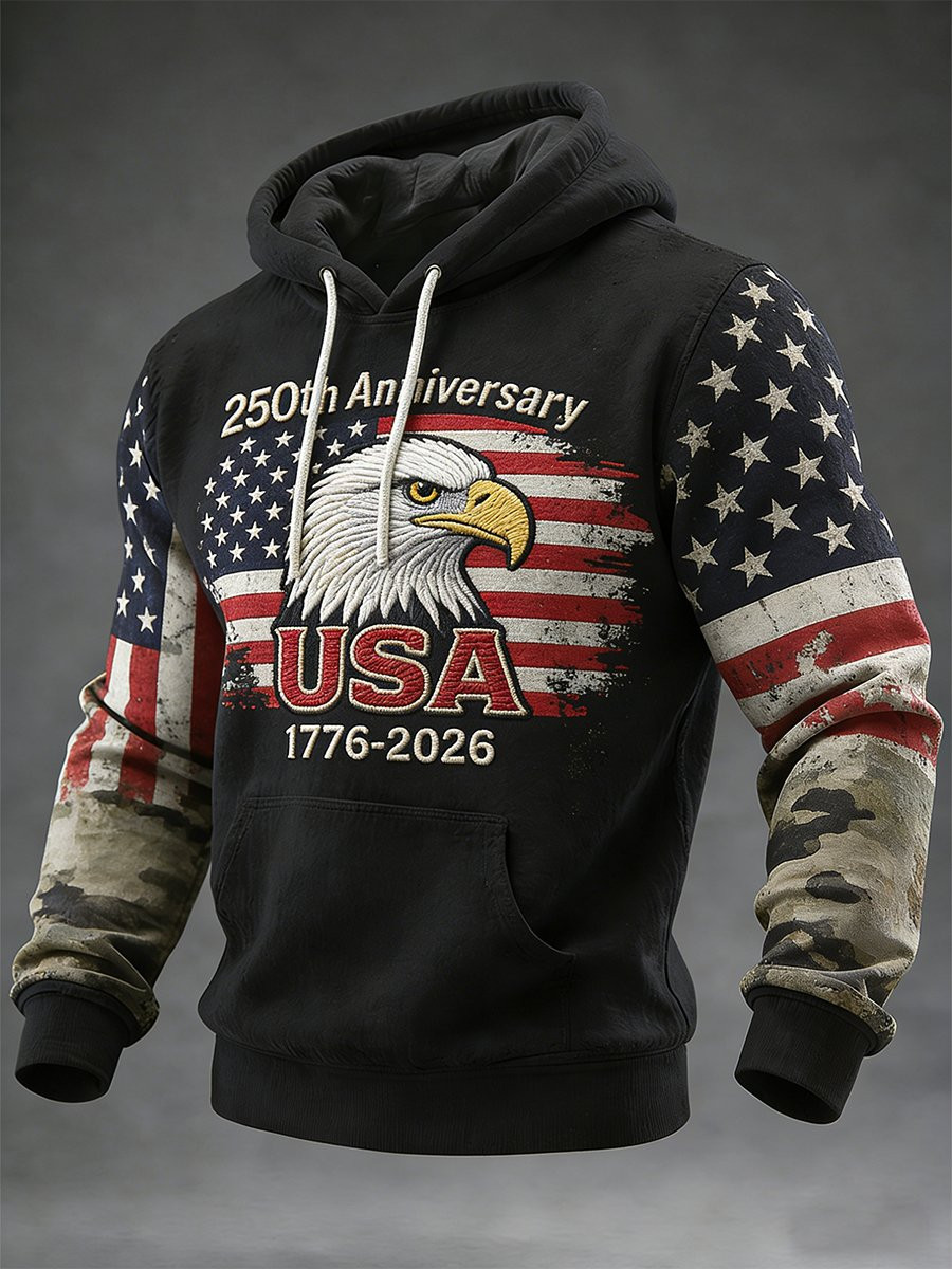 Bald Eagle 250 Year Anniversary United States Of America Hoodie USA 250 Years Of Freedom Hoodie
