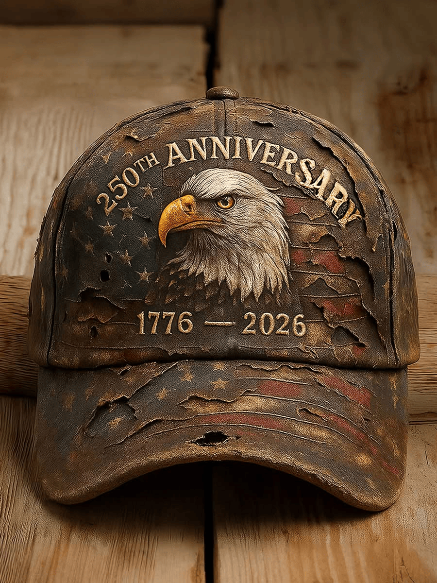 Bald Eagle 250th Anniversary 1776 2026 America Hat Patriotic Retro Vintage USA Flag Cap Gifts
