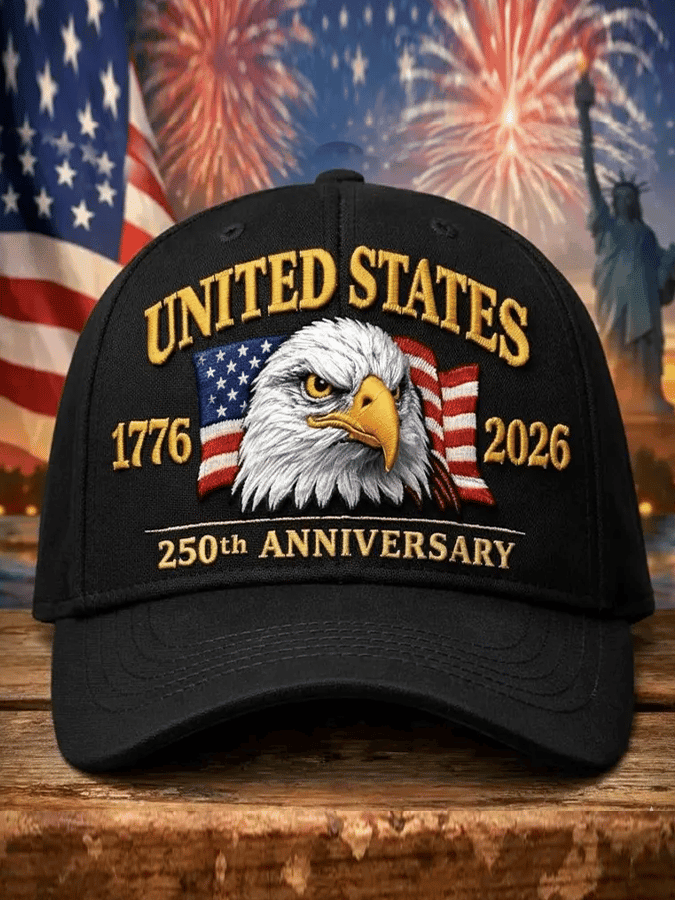 Bald Eagle America 250th Anniversary Hat Embroidered 1776 2026 USA 250 Years Cap Patriotic Gift