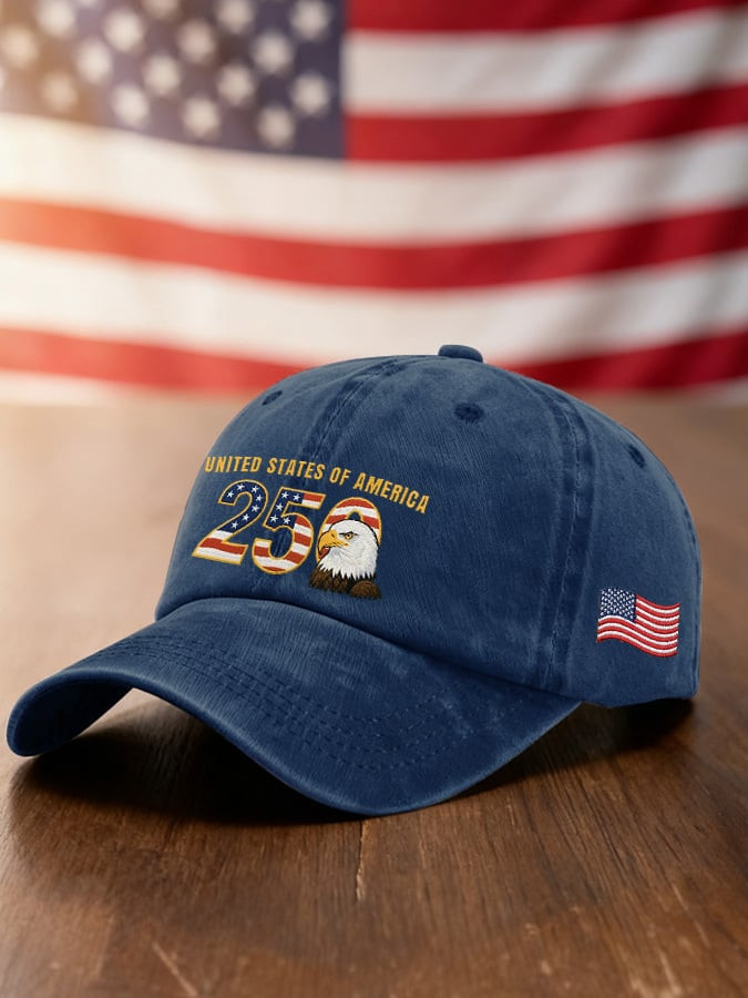Bald Eagle America 250Th Anniversary Hat Embroidered 250 Years Of America Hat Dad Gifts