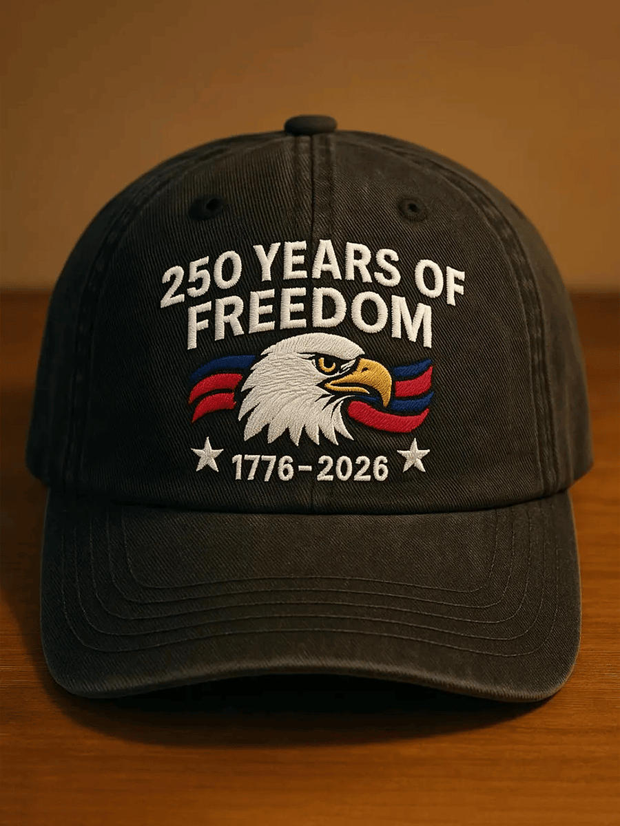 Bald Eagle America 250th Anniversary Hat Embroidered USA 250 Years Of Freedom Patriotic Cap