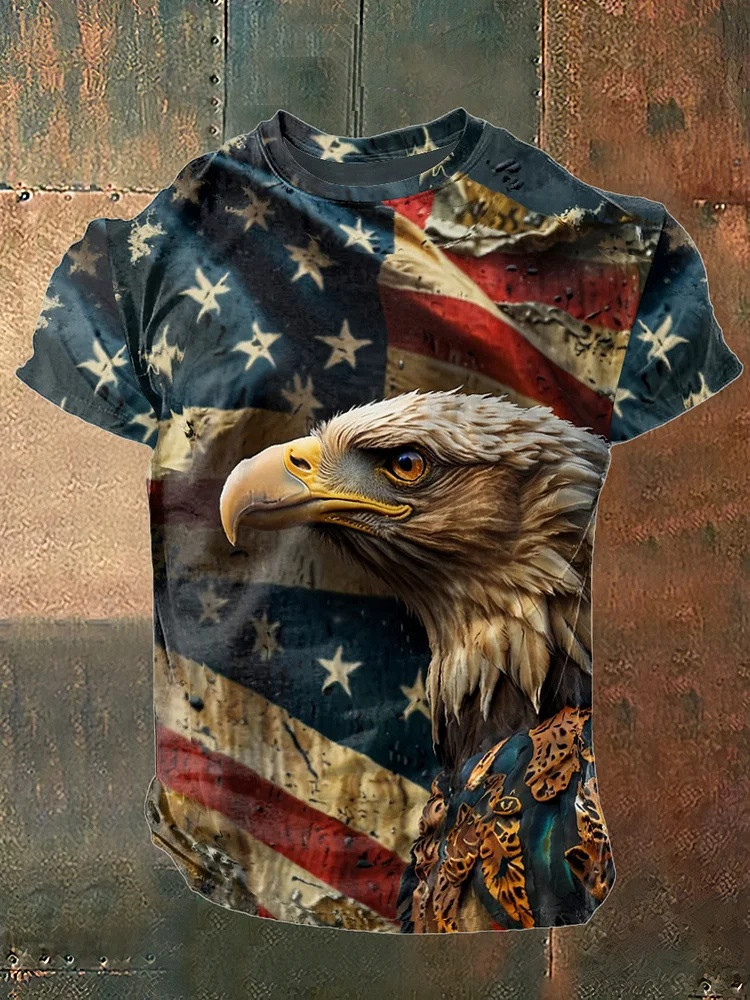 Bald Eagle American Flag Vintage T Shirt Mens Graphic Tees 250th Anniversary Patriotic Gift