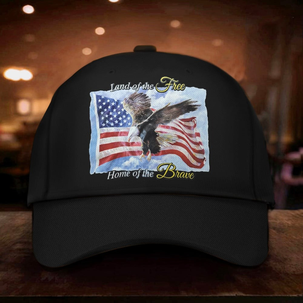 Bald Eagle Charlie Kirk Shooters Land Of The Free Hat Home Of The Brave Cap Gifts